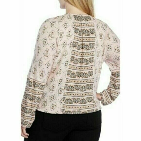 Nd Linen Blend Pink Spring Long Sleeve Cinch Bottom Blouse Shirt Plus Size 2X - Picture 6 of 6